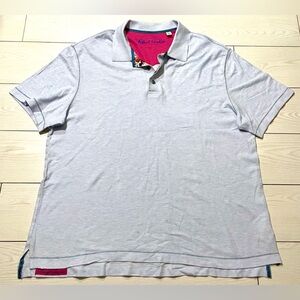 Robert Graham Polo Shirt Men's size XXL Blue Short Sleeve‎ Classic Fit